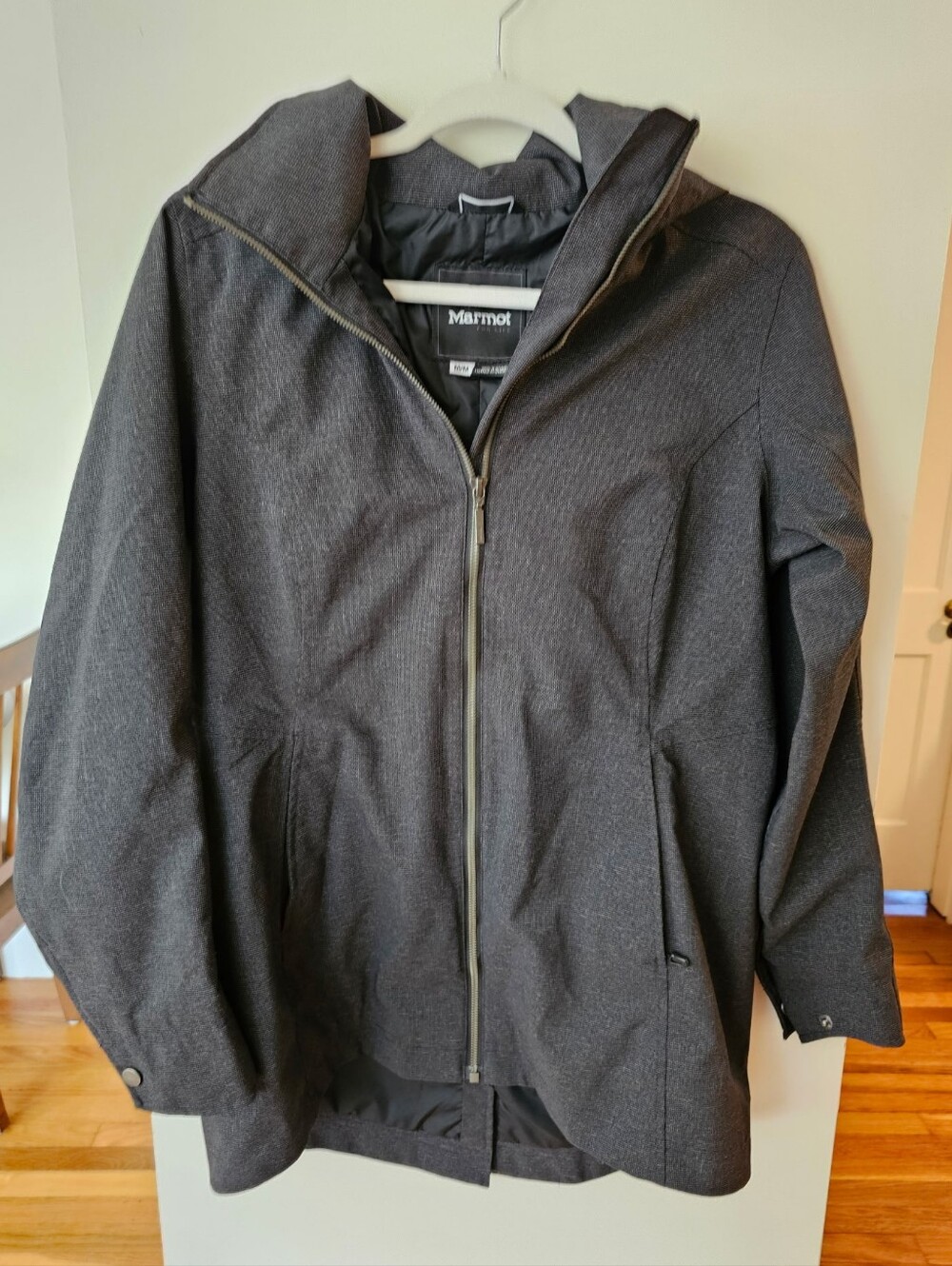 Marmot Women's Charcoal Hooded Rain Jacket